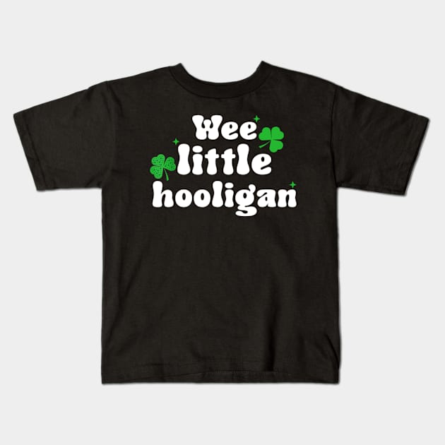 Wee Little Hooligan - Irish St Patrick's Day Funny Kids T-Shirt by Emily Ava 1